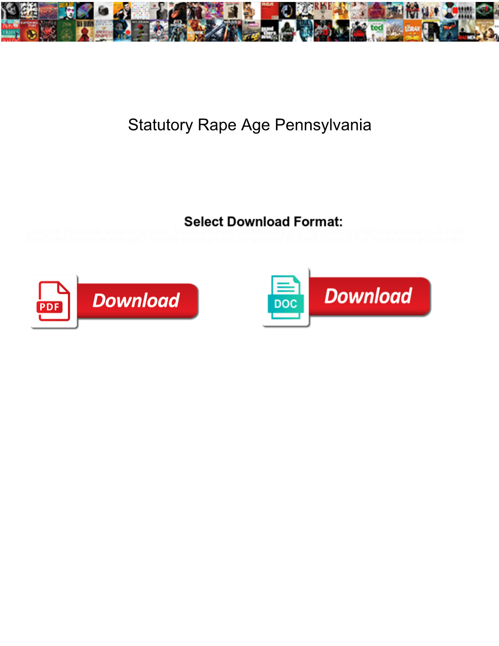 Statutory Rape Age Pennsylvania