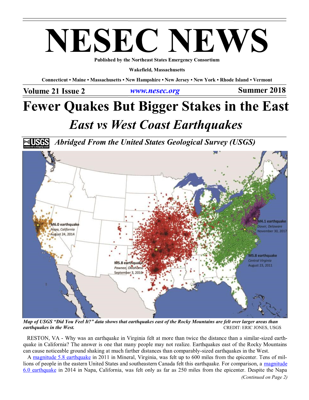 NESEC NEWS – Summer 2018 [PDF]