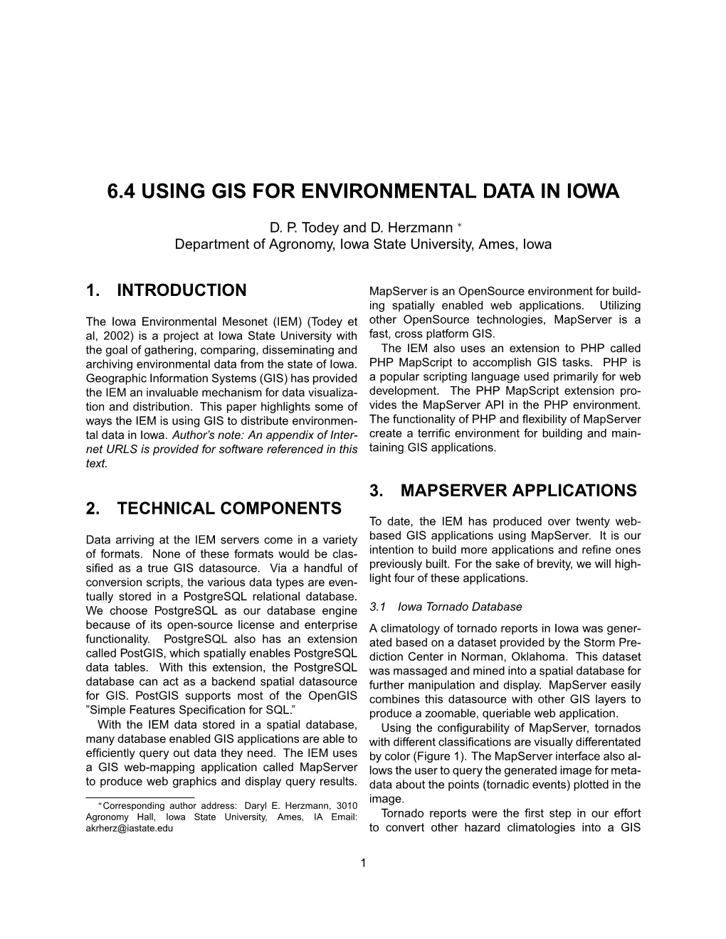 6.4 Using Gis for Environmental Data in Iowa