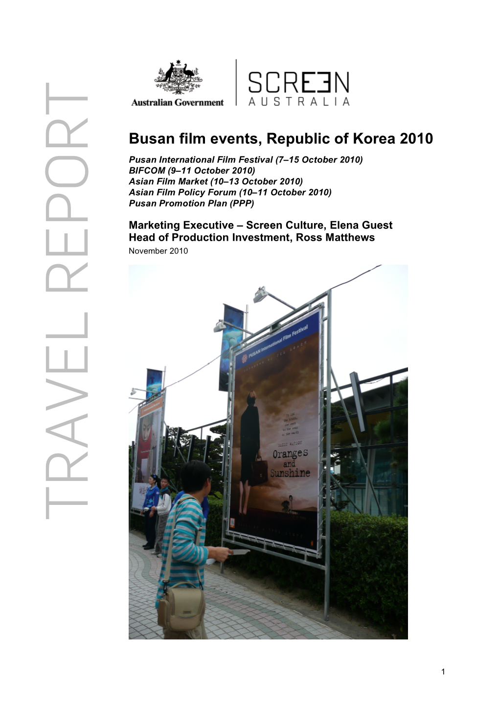 Travel Report, Busan Film Events, Korea 2010