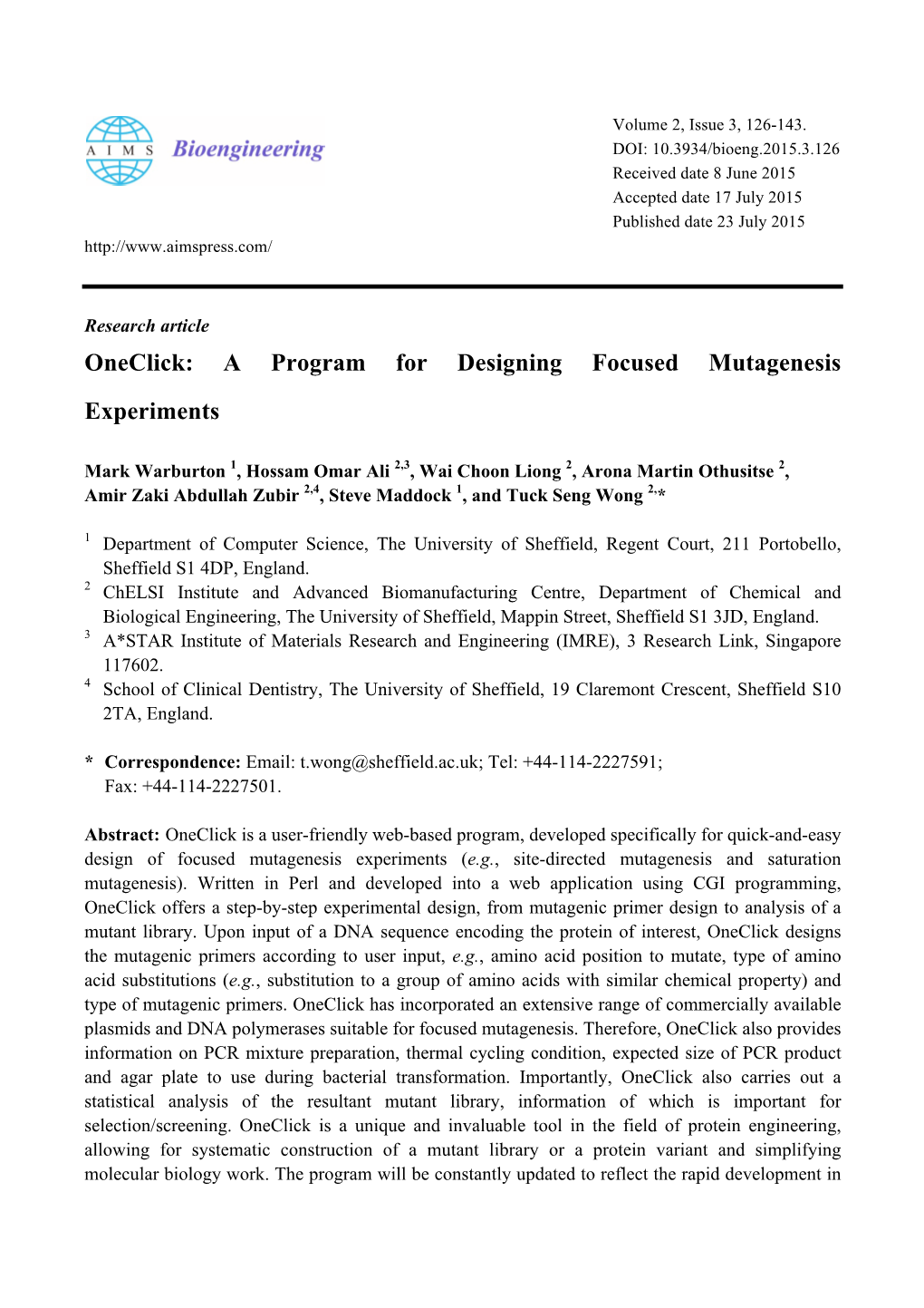 A Program for Designing Focused Mutagenesis Experiments