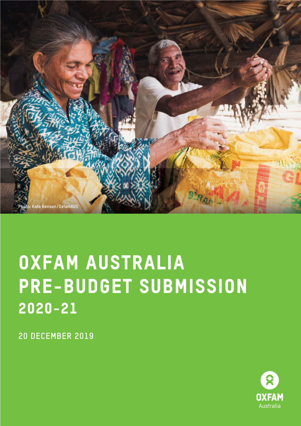 Oxfam Australia Pre-Budget Submission 2020-21