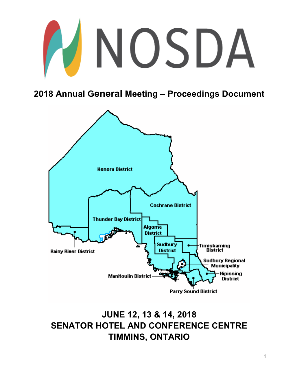 2018 Annual General Meeting – Proceedings Document JUNE 12