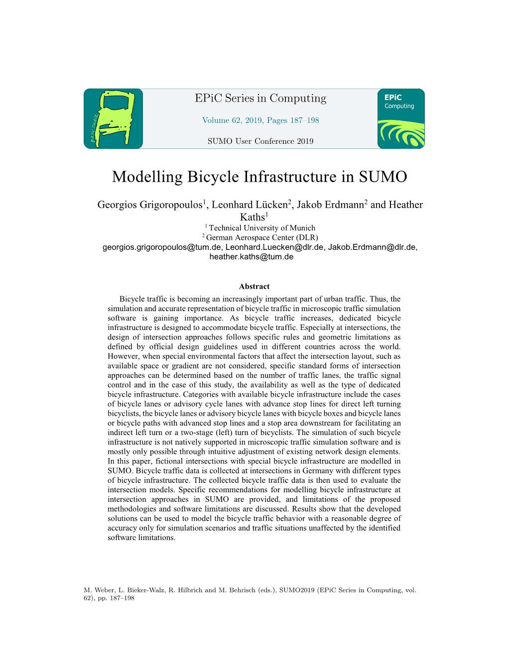 Modelling Bicycle Infrastructure in SUMO