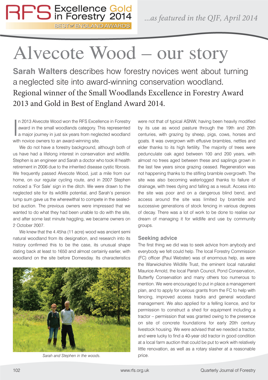Alvecote Wood – Our Story Sarah Walters Describes How Forestry Novices Went About Turning a Neglected Site Into Award-Winning Conservation Woodland