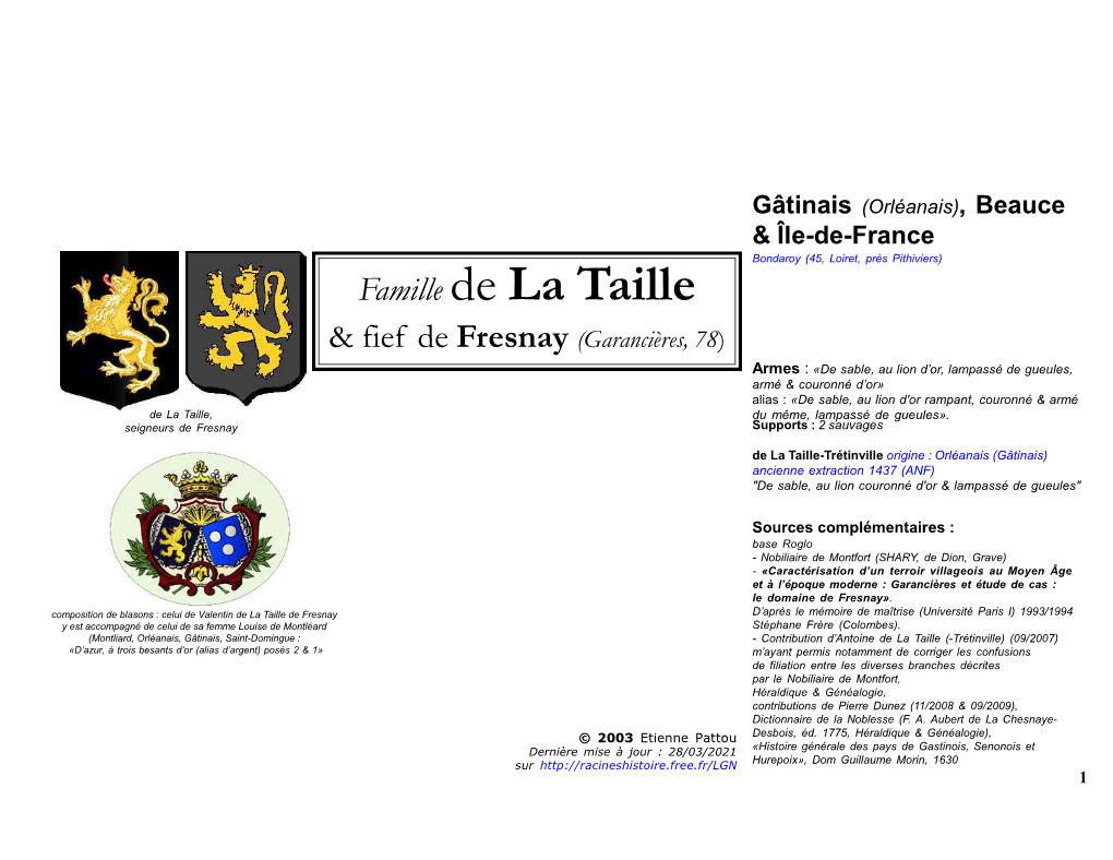 Famille De La Taille