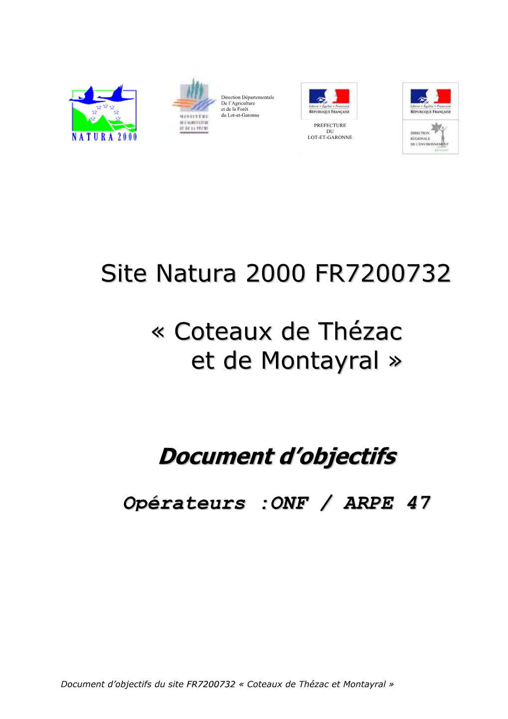 DOCOB Coteaux De Thézac Et Montayral