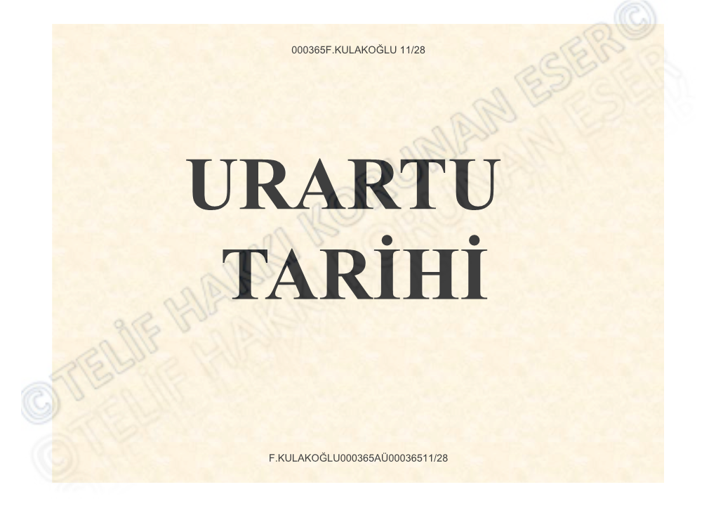 Urartu Tarihi