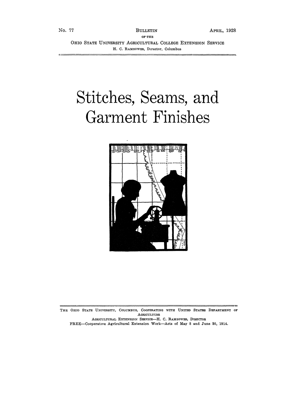 Stitches, Seams, and Garment Finishes