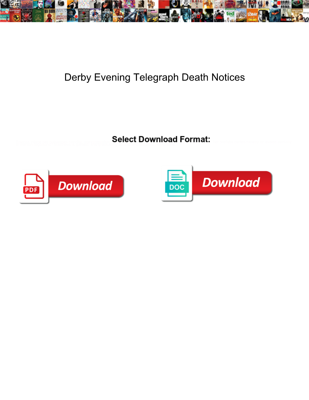 Derby Evening Telegraph Death Notices