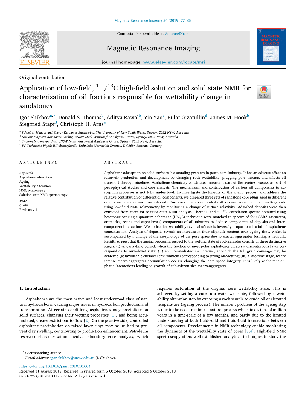 Application of Low-Field, 1H/13C High-Field Solution and Solid State