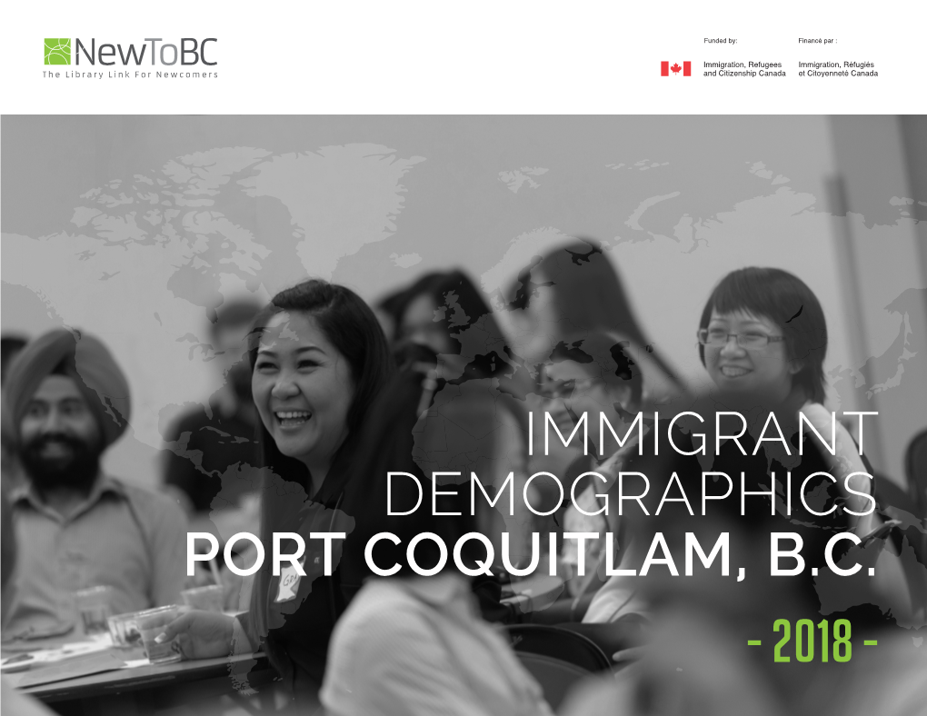 Immigrant Demographics PORT COQUITLAM, B.C. - 2018