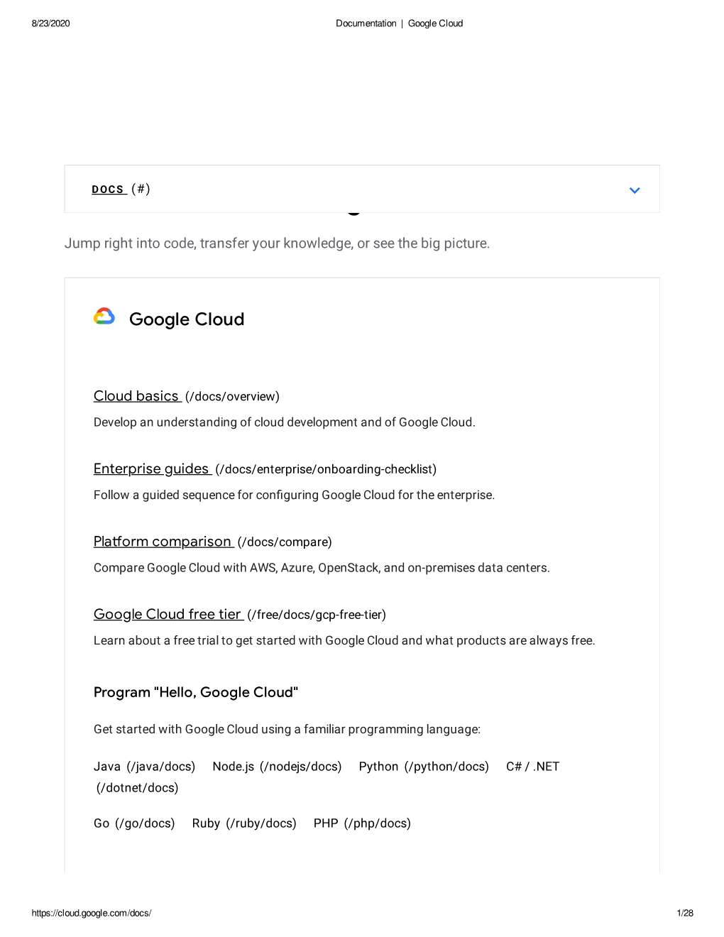 Get Sta Ed with Google Cloud