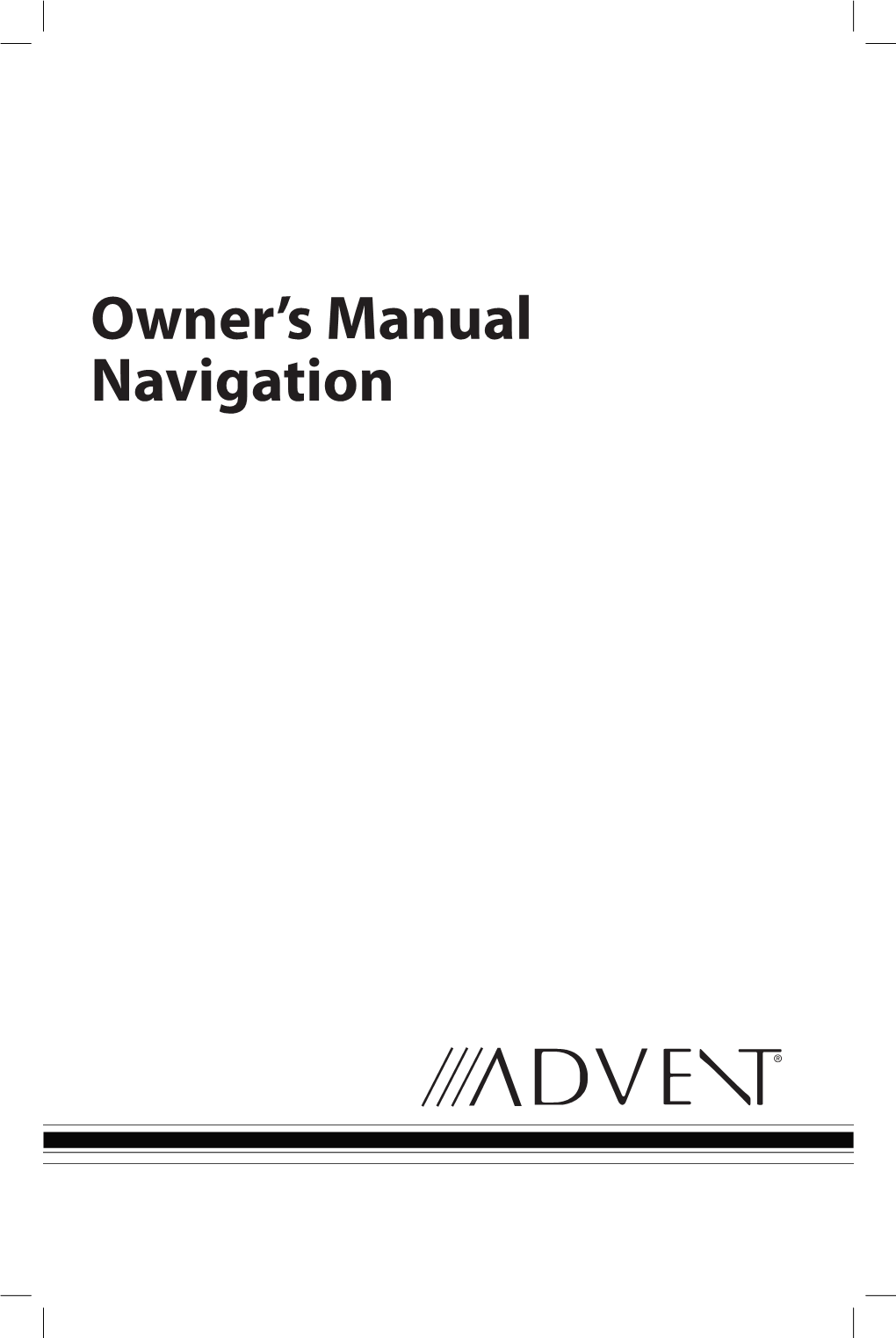 Owner's Manual Navigation