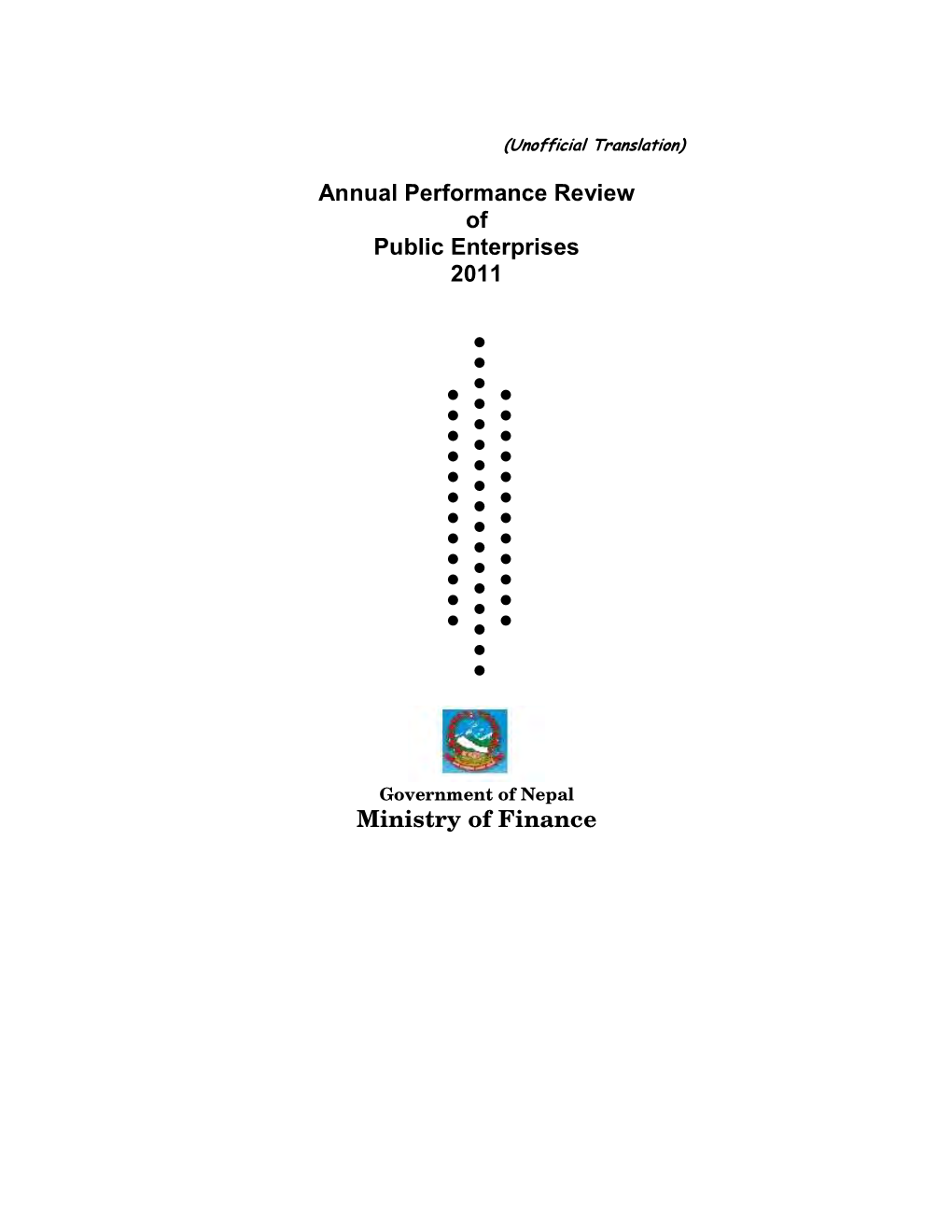 Annual Performance Review of Public Enterprises 2011 Ministry of Finance