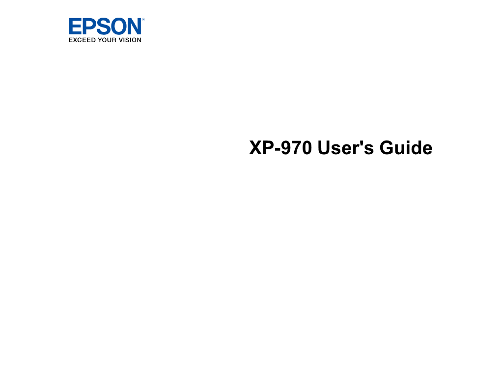 XP-970 User's Guide