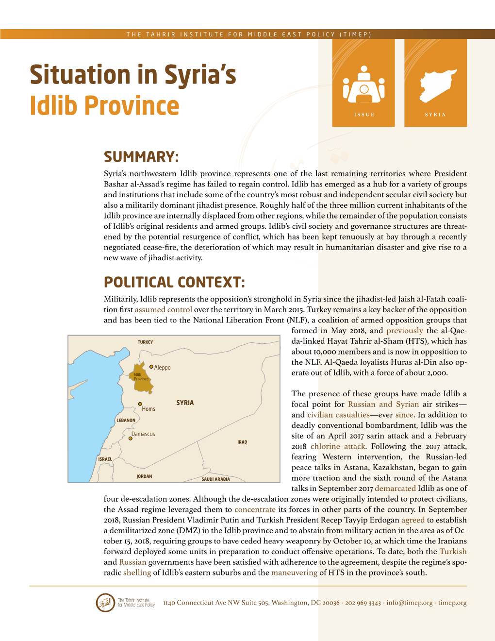 Situation in Syria's Idlib Province