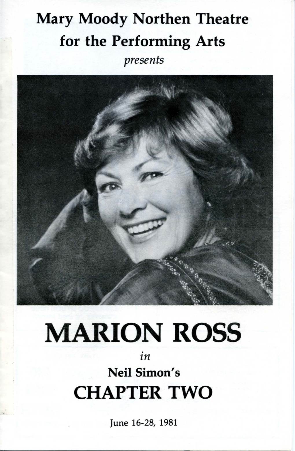 MARION ROSS in Neil Simon's CHAPTER TWO