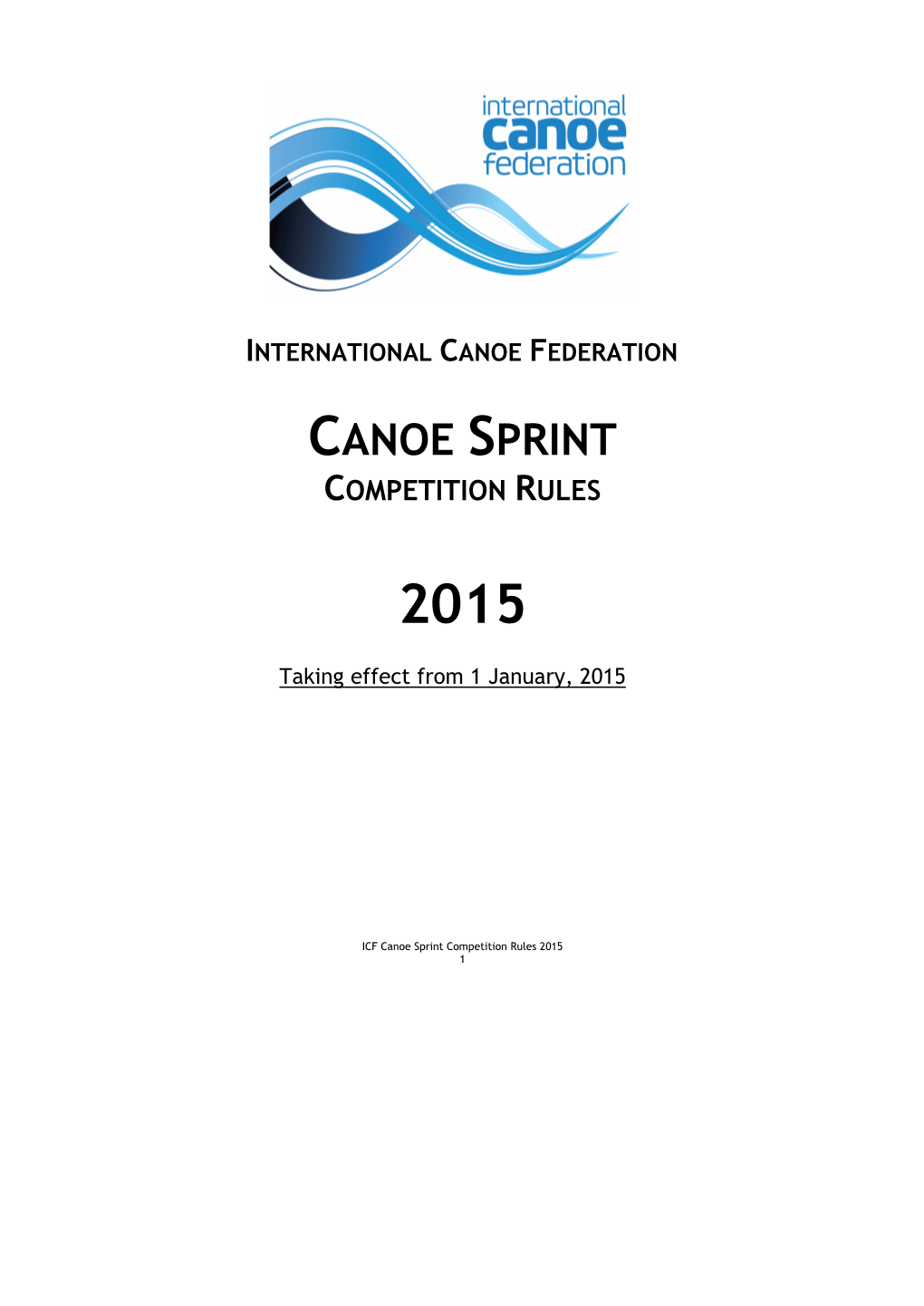 Canoe Sprint Competition Rules