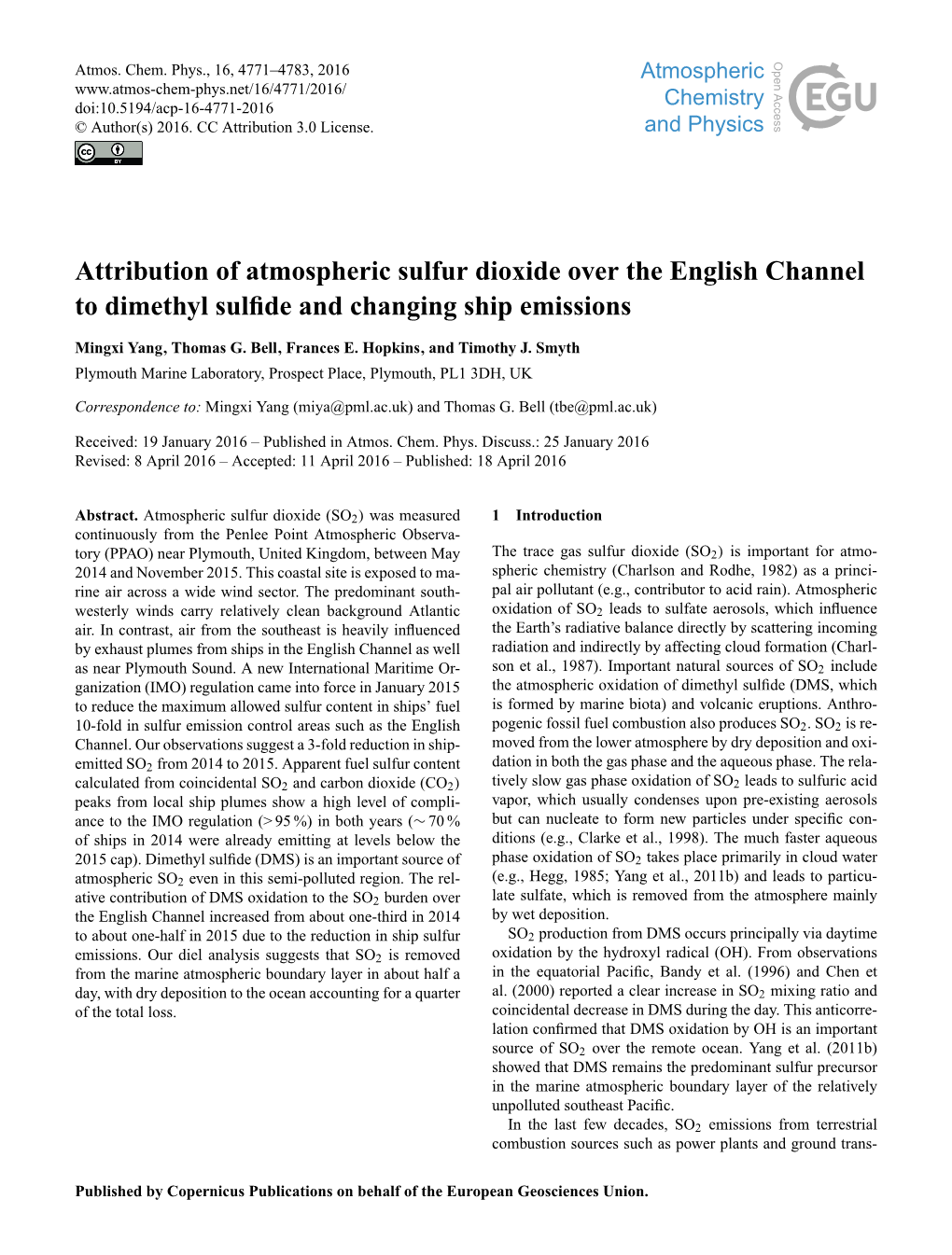 Articles Under Speciﬁc Con- of Ships in 2014 Were Already Emitting at Levels Below the Ditions (E.G., Clarke Et Al., 1998)