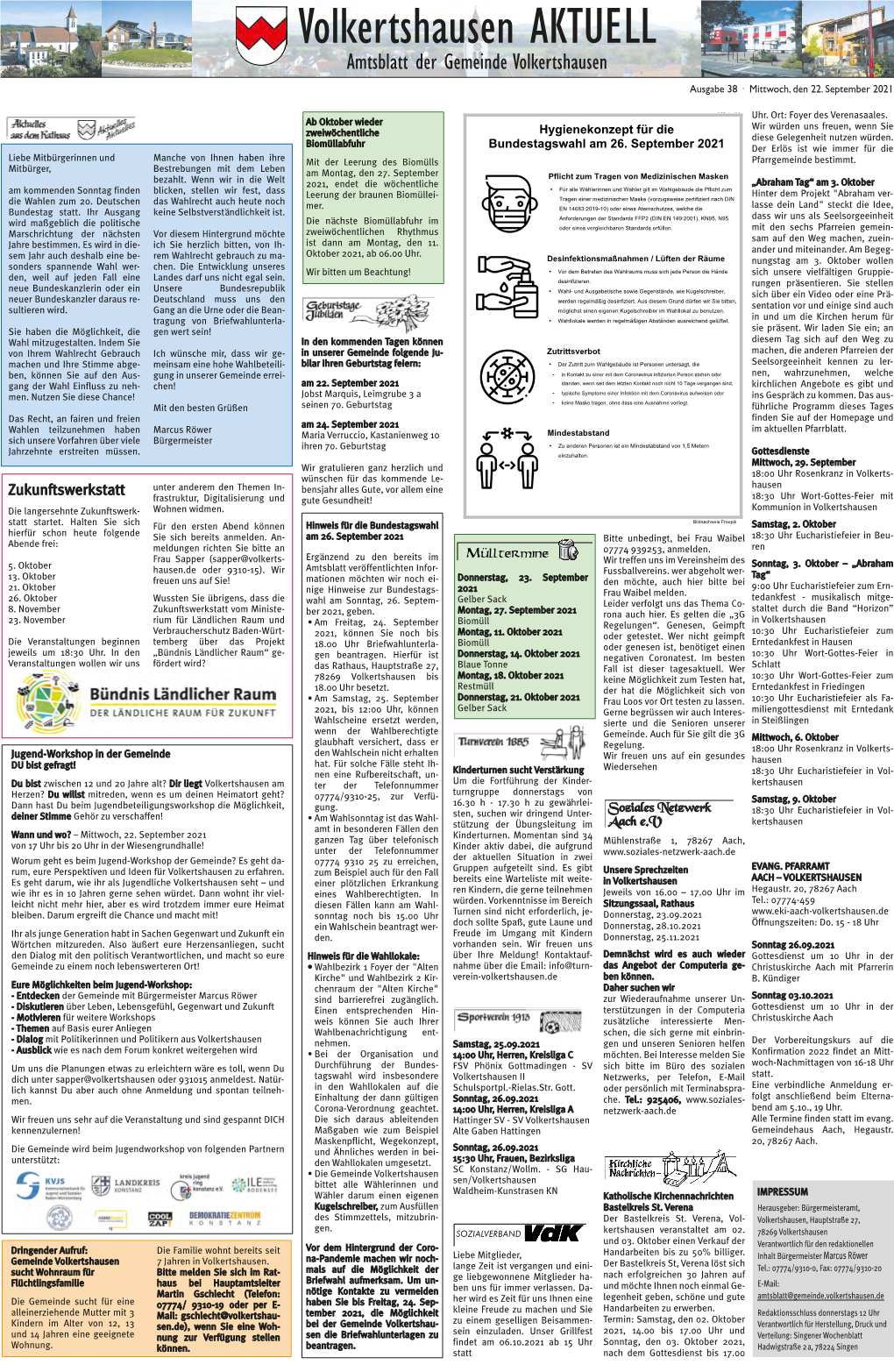 Volkertshausen AKTUELL Amtsblatt Der Gemeinde Volkertshausen