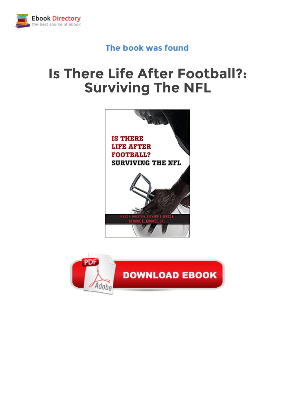 Free Downloads Is There Life After Football?: Surviving The