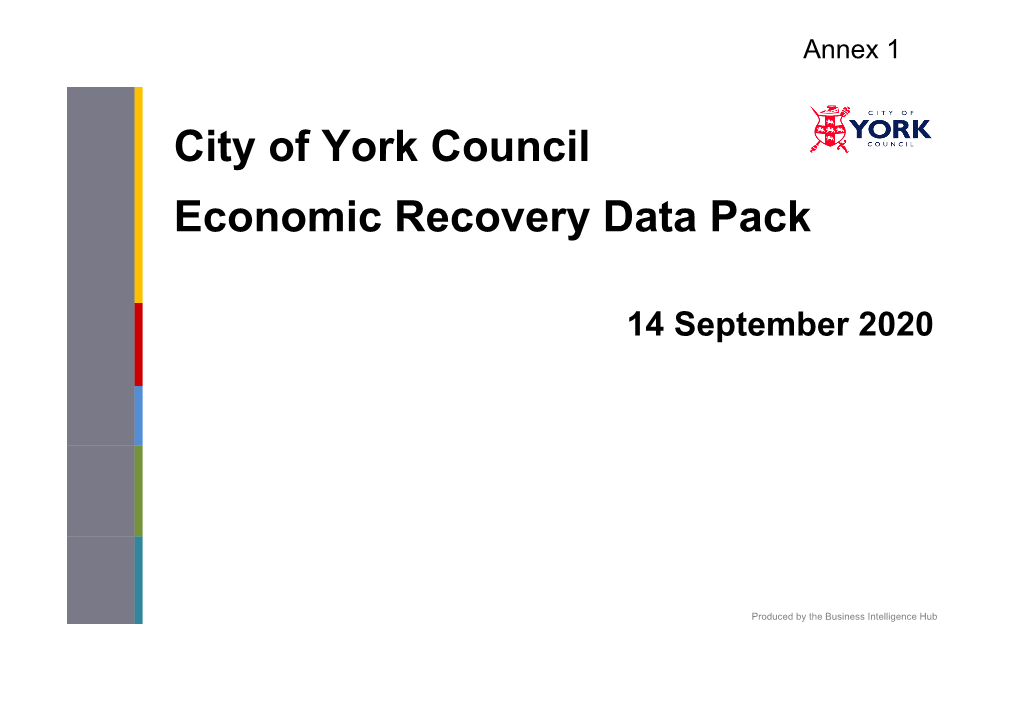 City of York Council Economic Recovery Data Pack