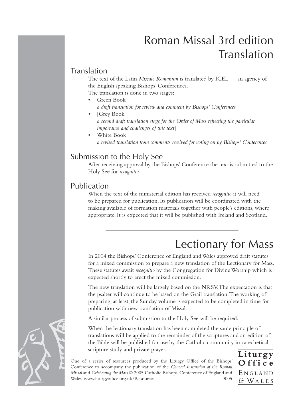 Roman Missal 3Rd Edition Translation Lectionary for Mass