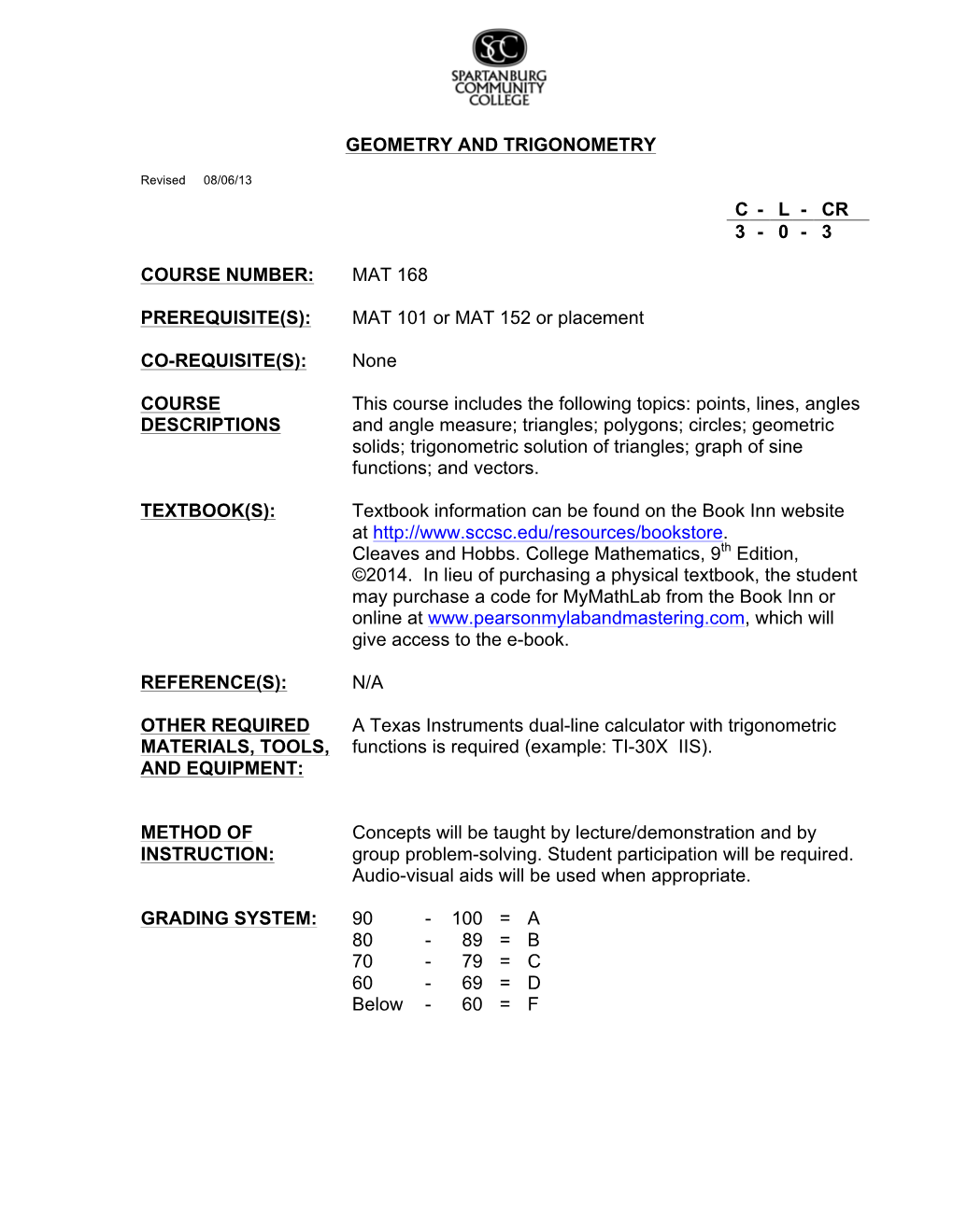 Geometry and Trigonometry C