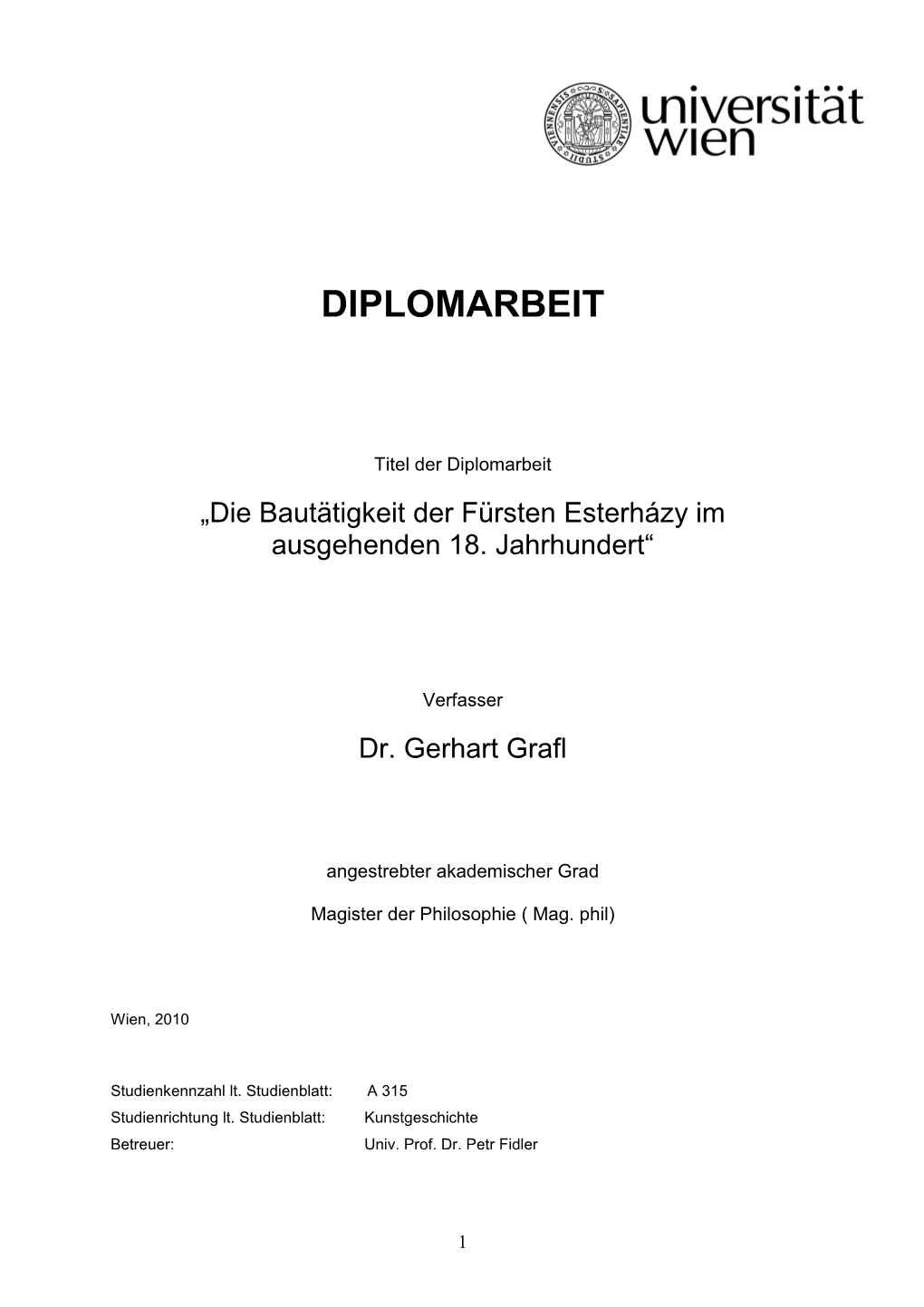 Diplomarbeit