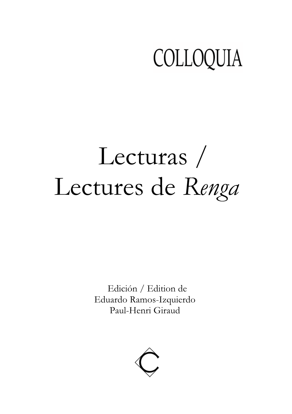 Lecturas / Lectures De Renga