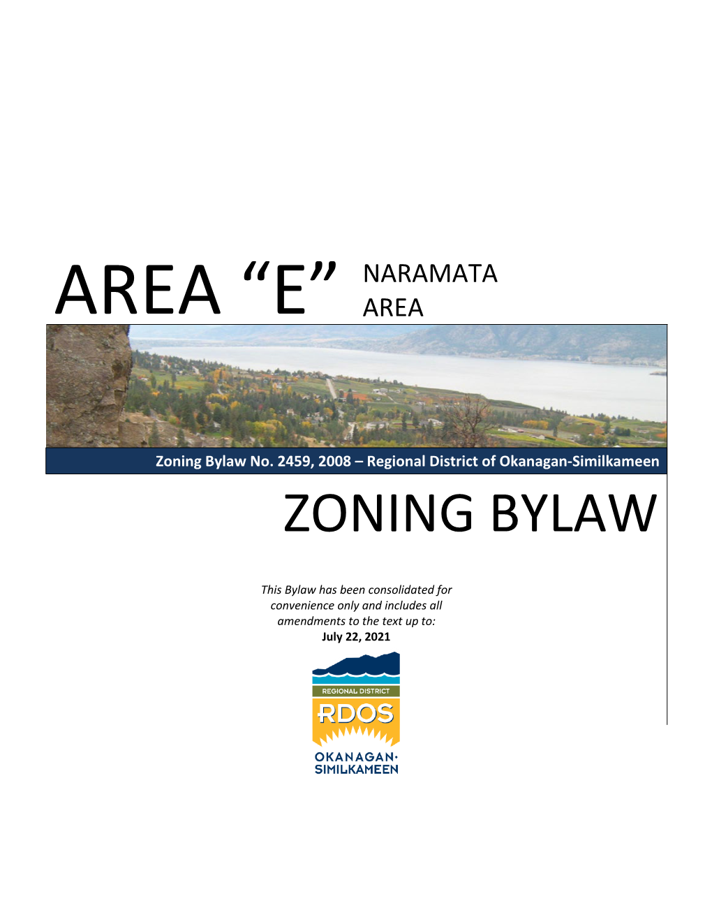 Electoral Area "E" Zoning Bylaw No. 2459, 2008