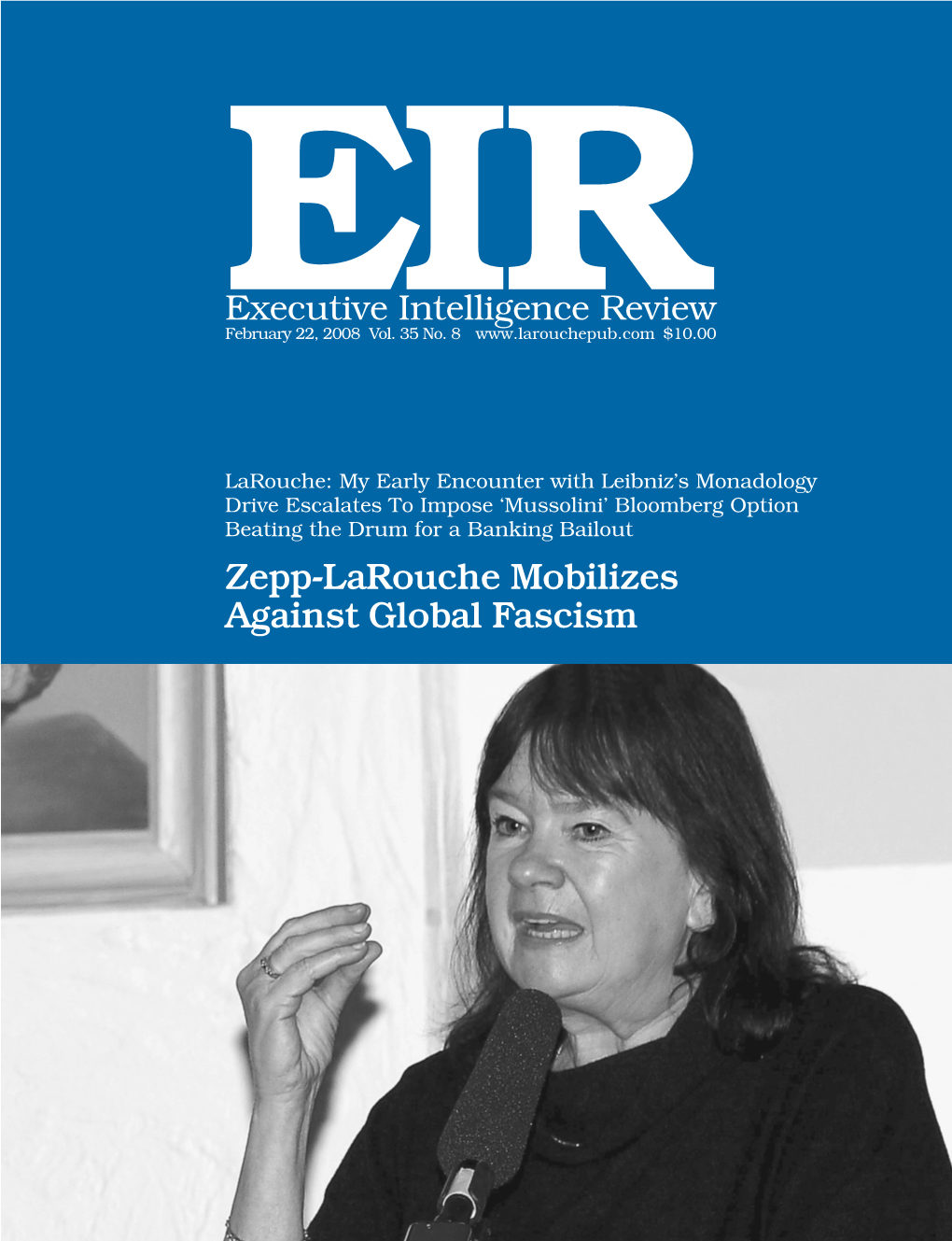 Executive Intelligence Review, Volume 35, Number 8, February 22