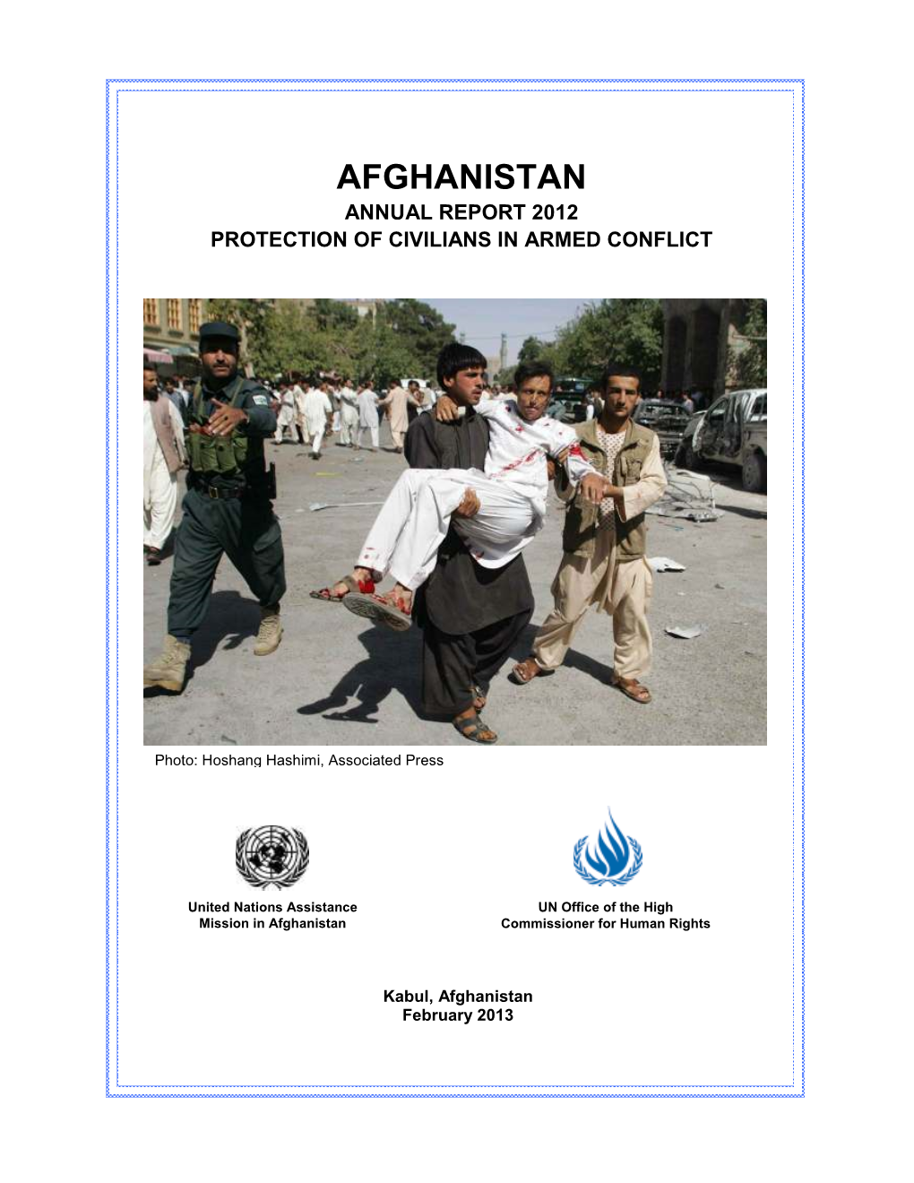 Afghanistan Annual Report on Protection of Civilians in Armed Conflict, 2012