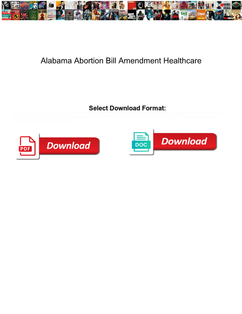 Alabama Abortion Bill Amendment Healthcare