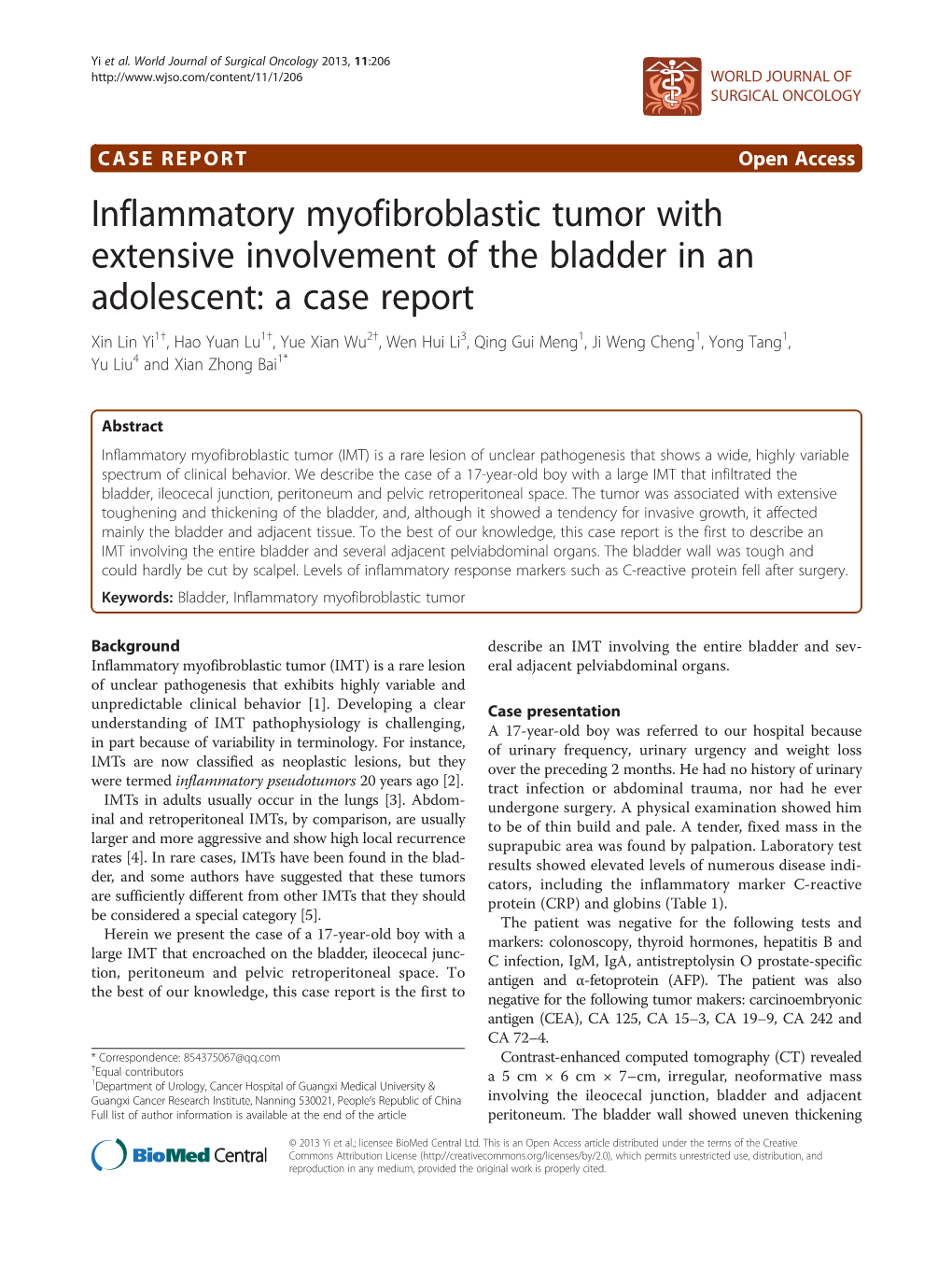 Inflammatory Myofibroblastic Tumor