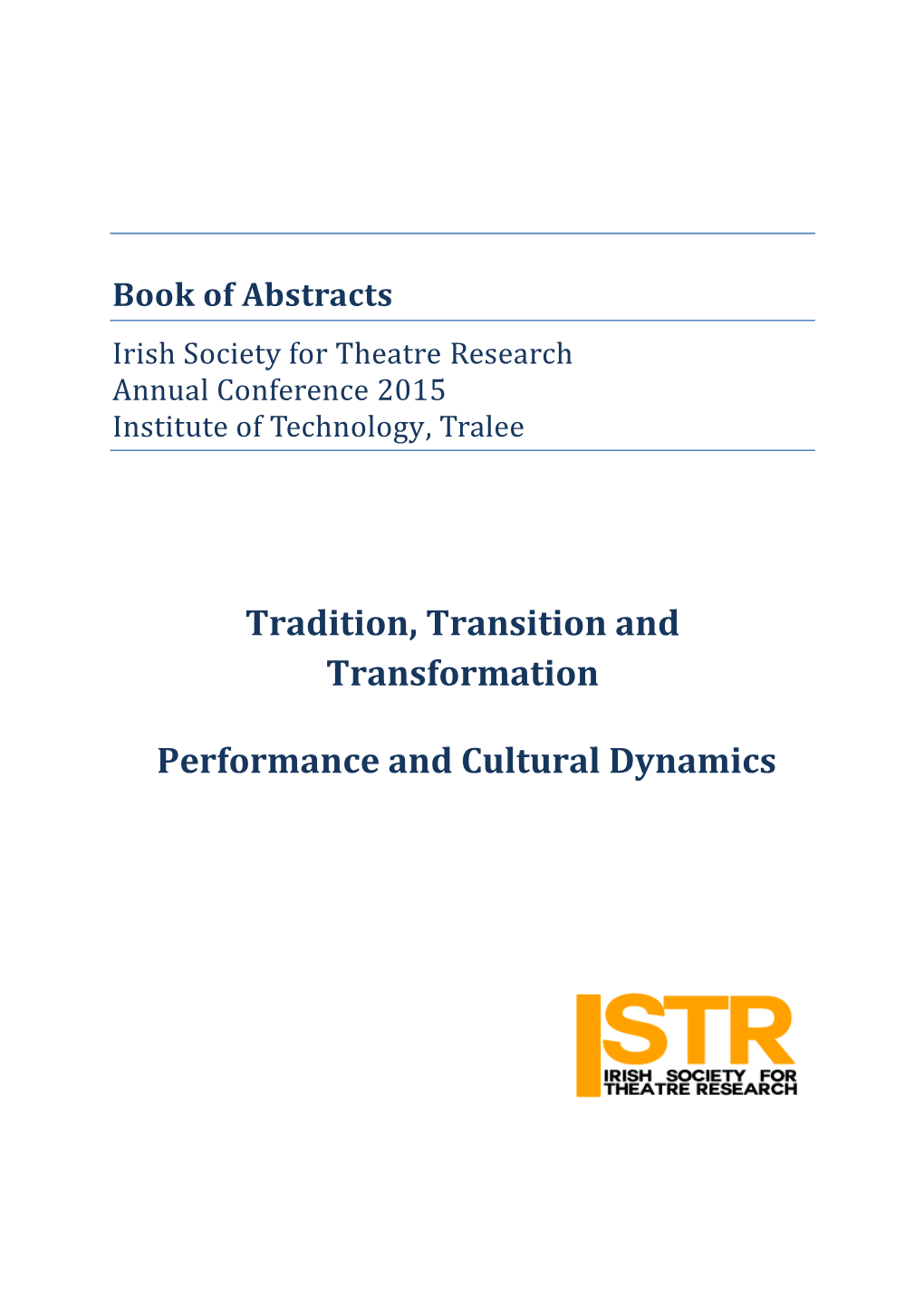 ISTR 2015 – Book of Abstracts