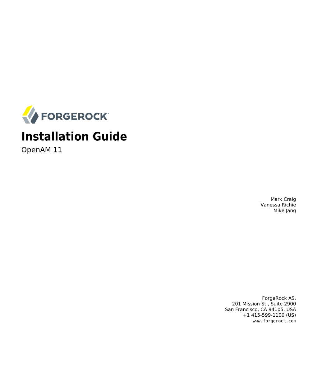 Installation Guide Openam 11