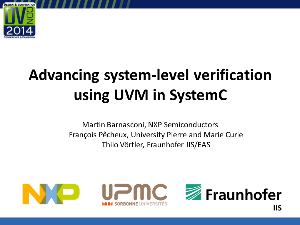 Advancing System-Level Verification Using UVM in Systemc