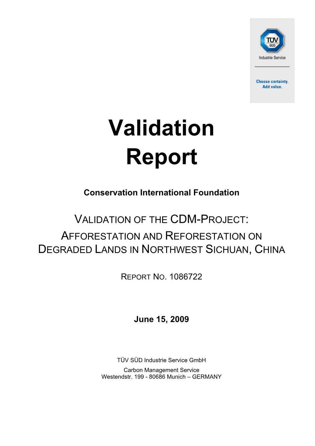 Validation Report