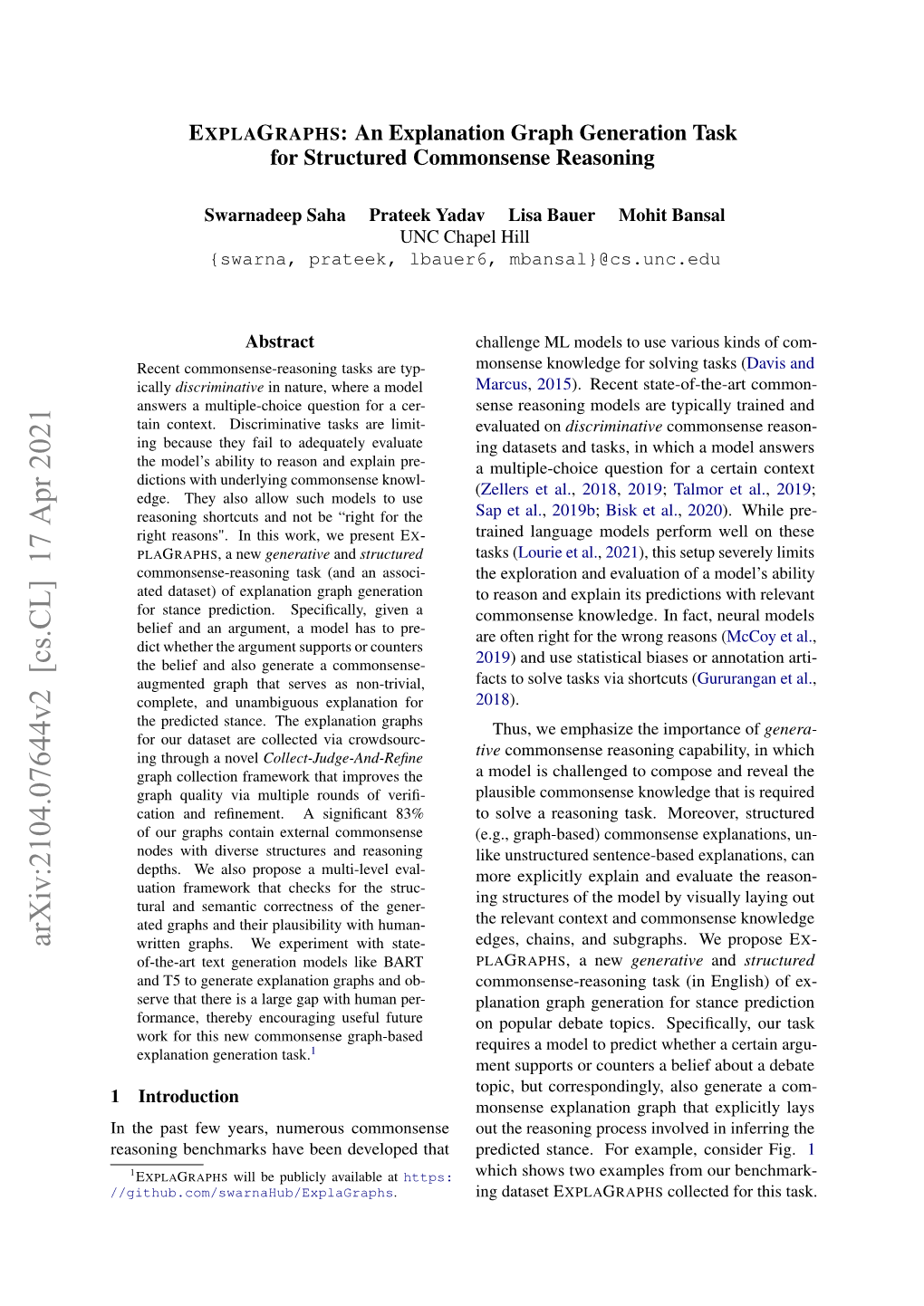 Arxiv:2104.07644V2 [Cs.CL] 17 Apr 2021 Written Graphs