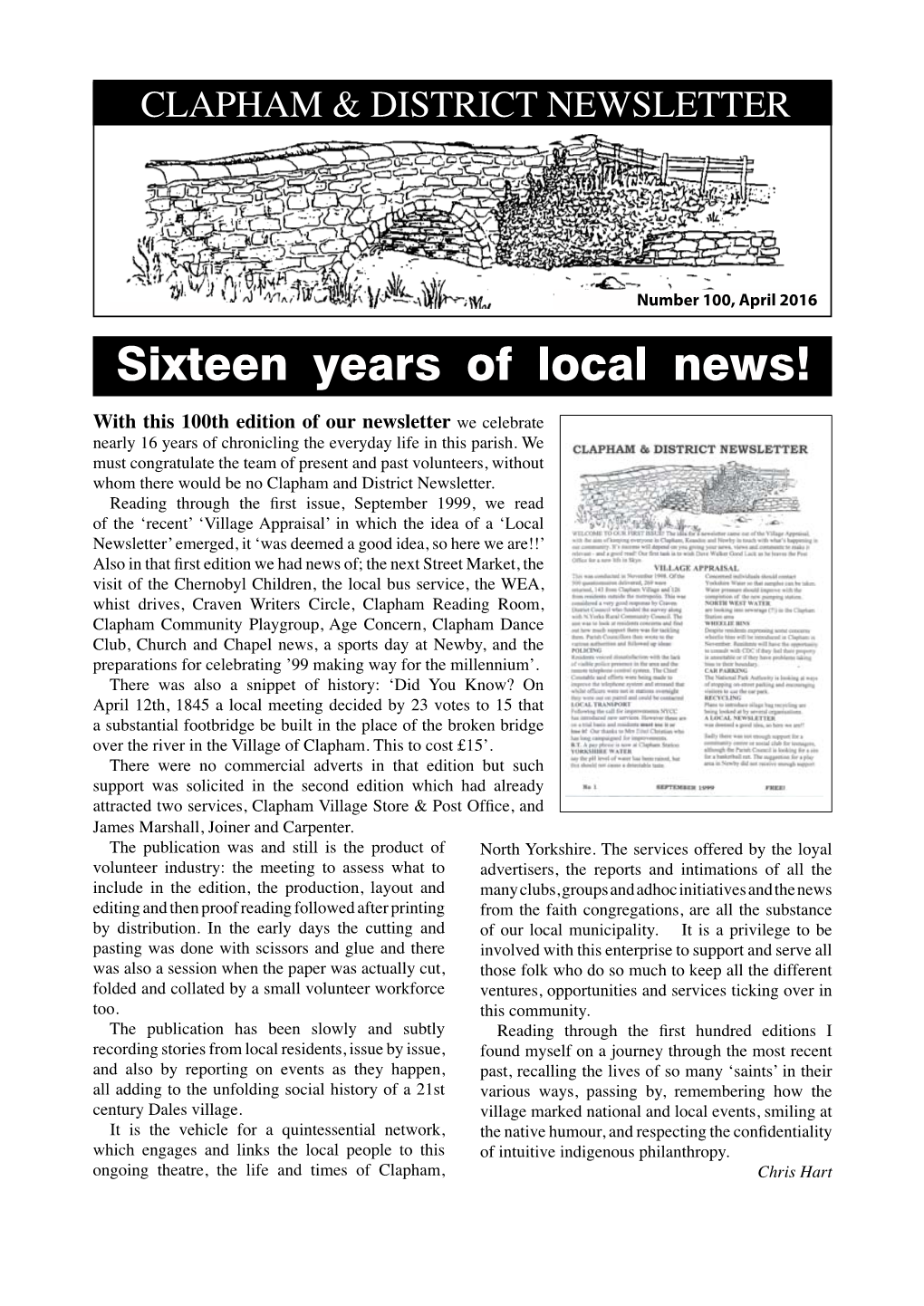 Sixteen Years of Local News!