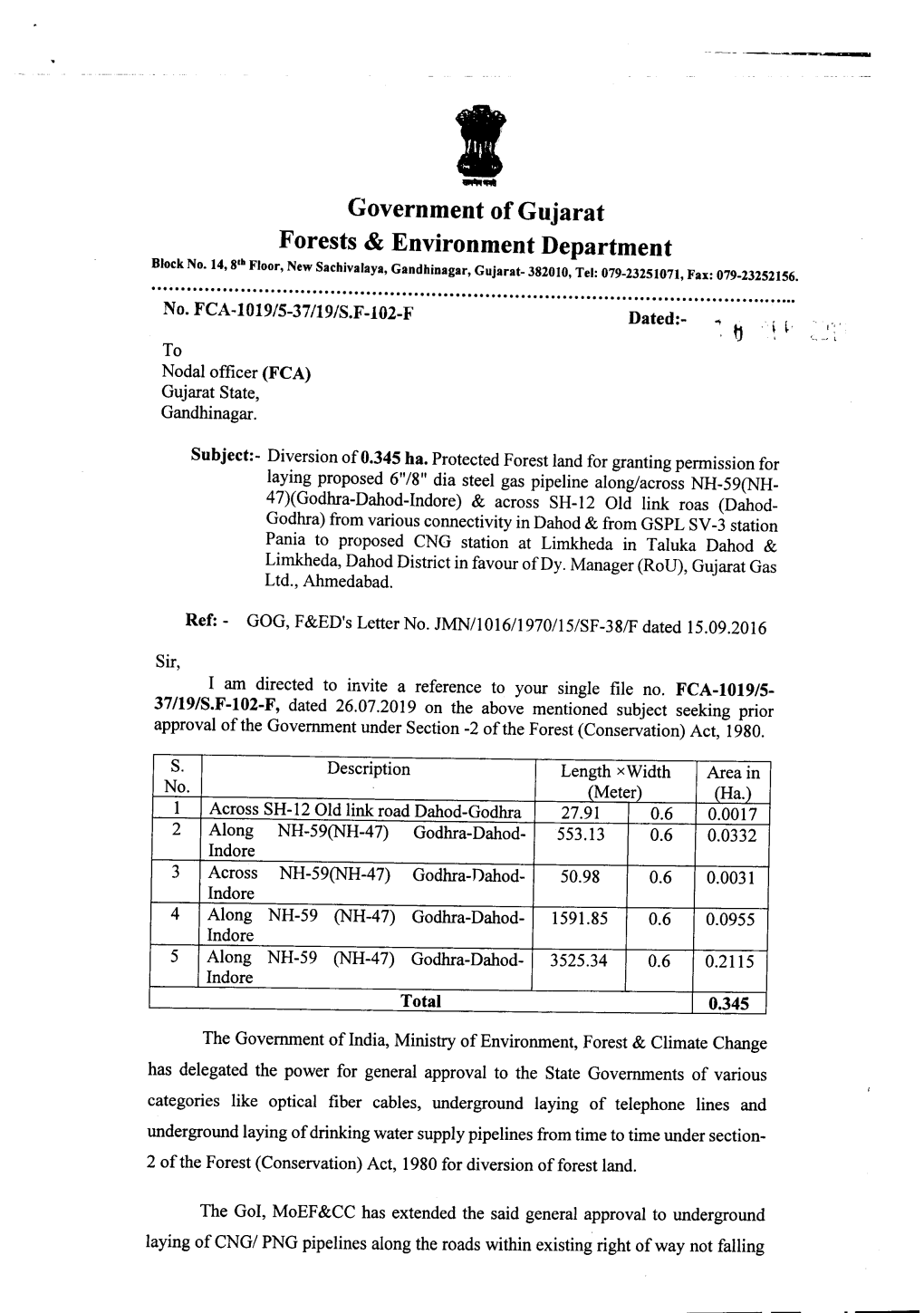 Government of Gujarat Forests & Environment Department