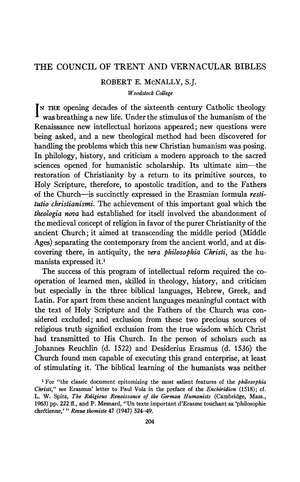 The Council of Trent and Vernacular Bibles Robert E