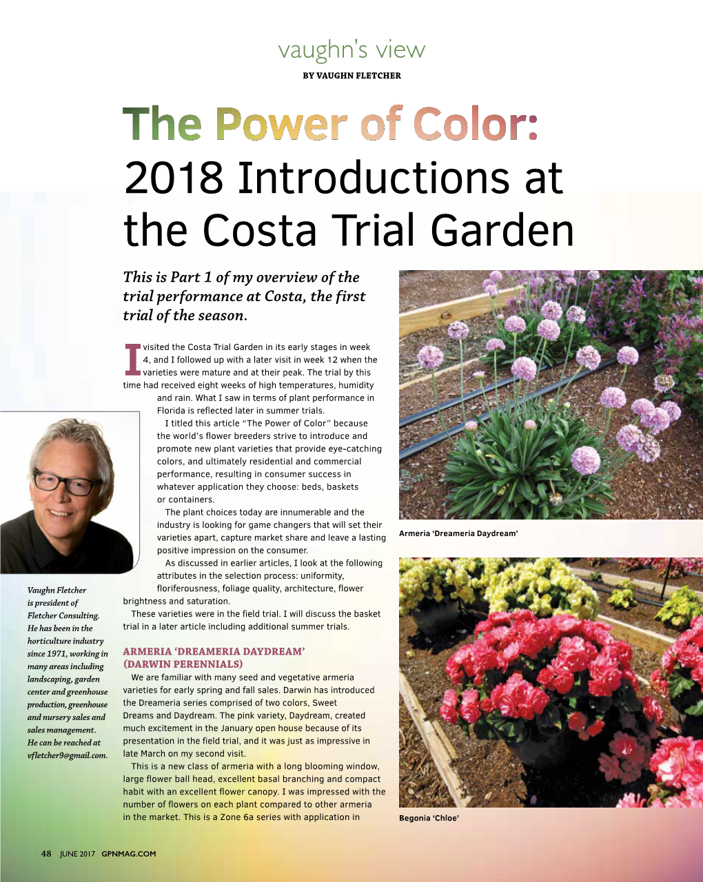 2018 Introductions at the Costa Trial Garden This Is Part 1 of My Overview of the Trial Performance at Costa, the First Trial of the Season