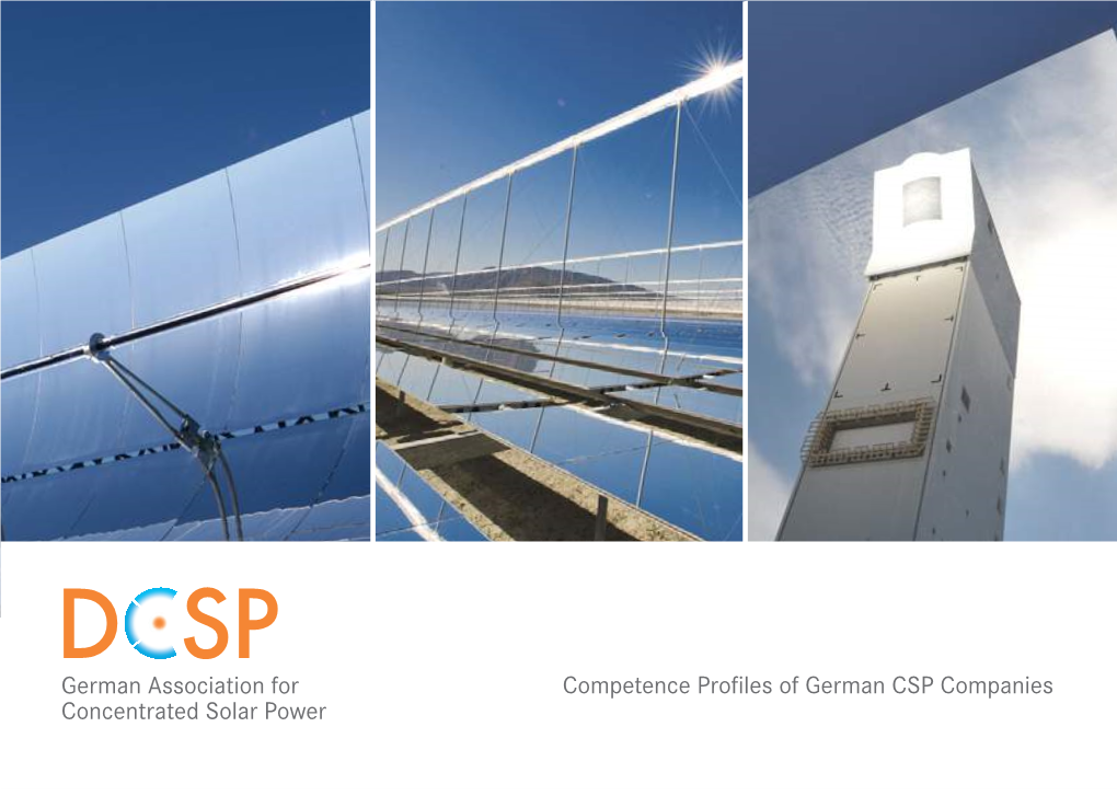 German Association for Concentrated Solar Power Competence Profiles