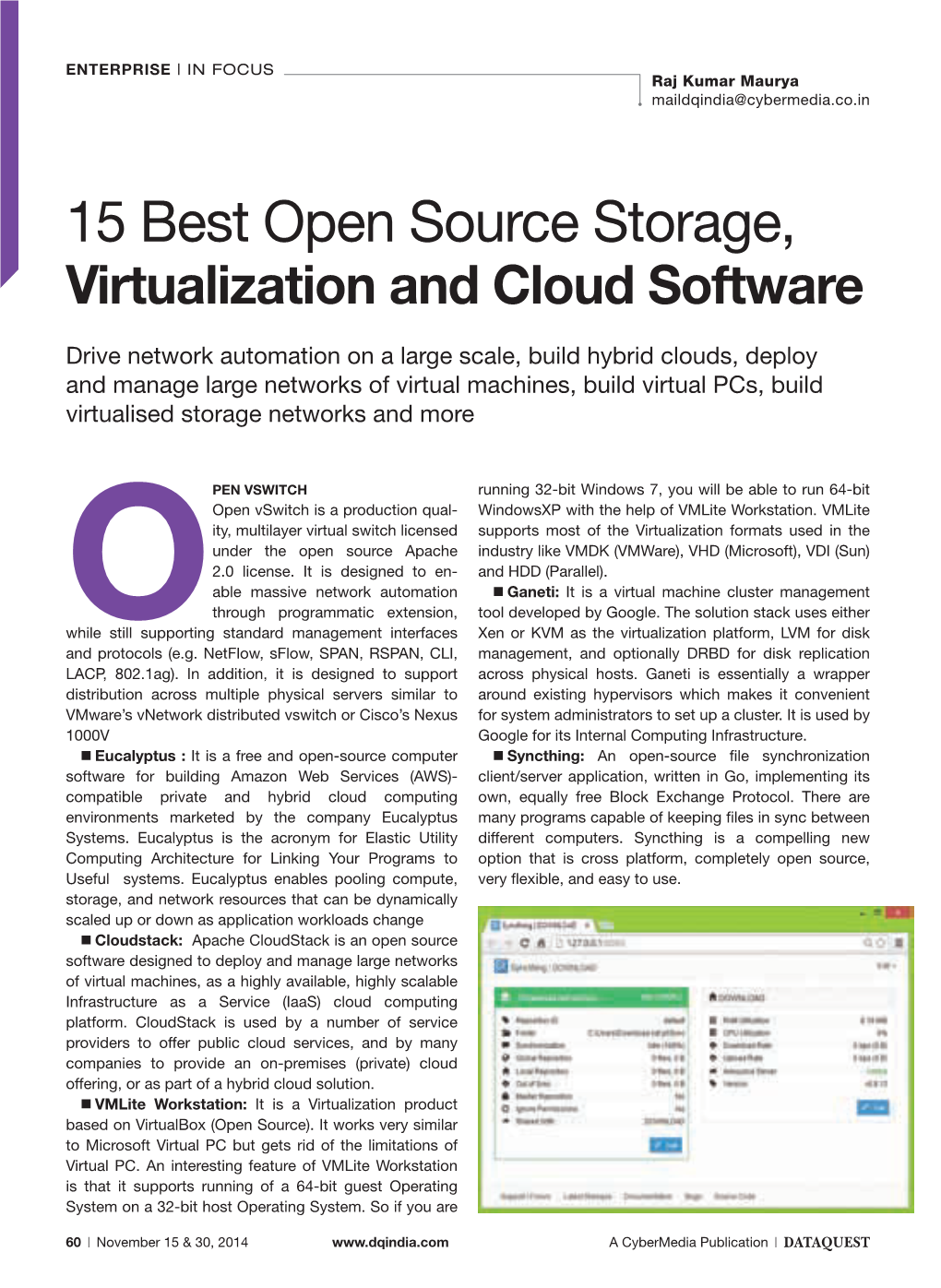 15 Best Open Source Storage, Virtualization and Cloud Software