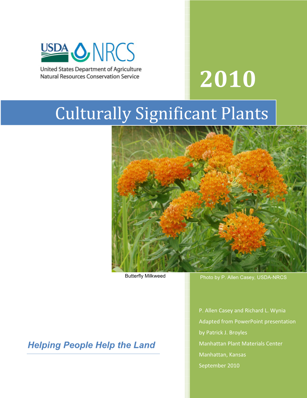 Culturally Significant Plants