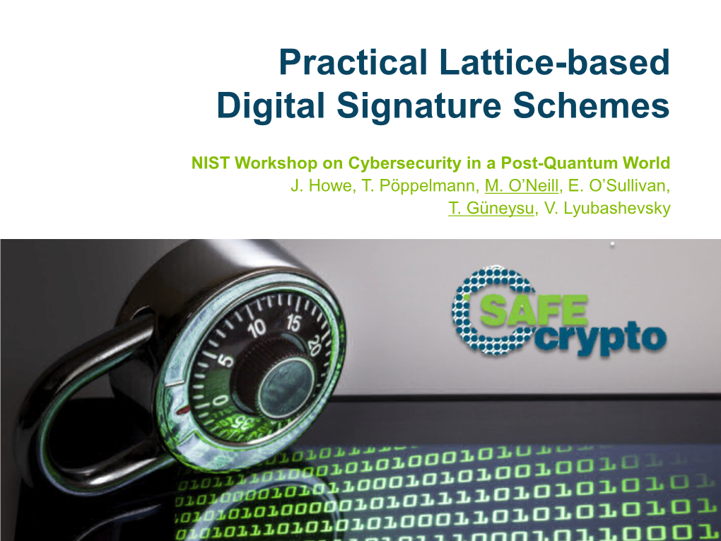 Practical Lattice-Based Digital Signature Schemes