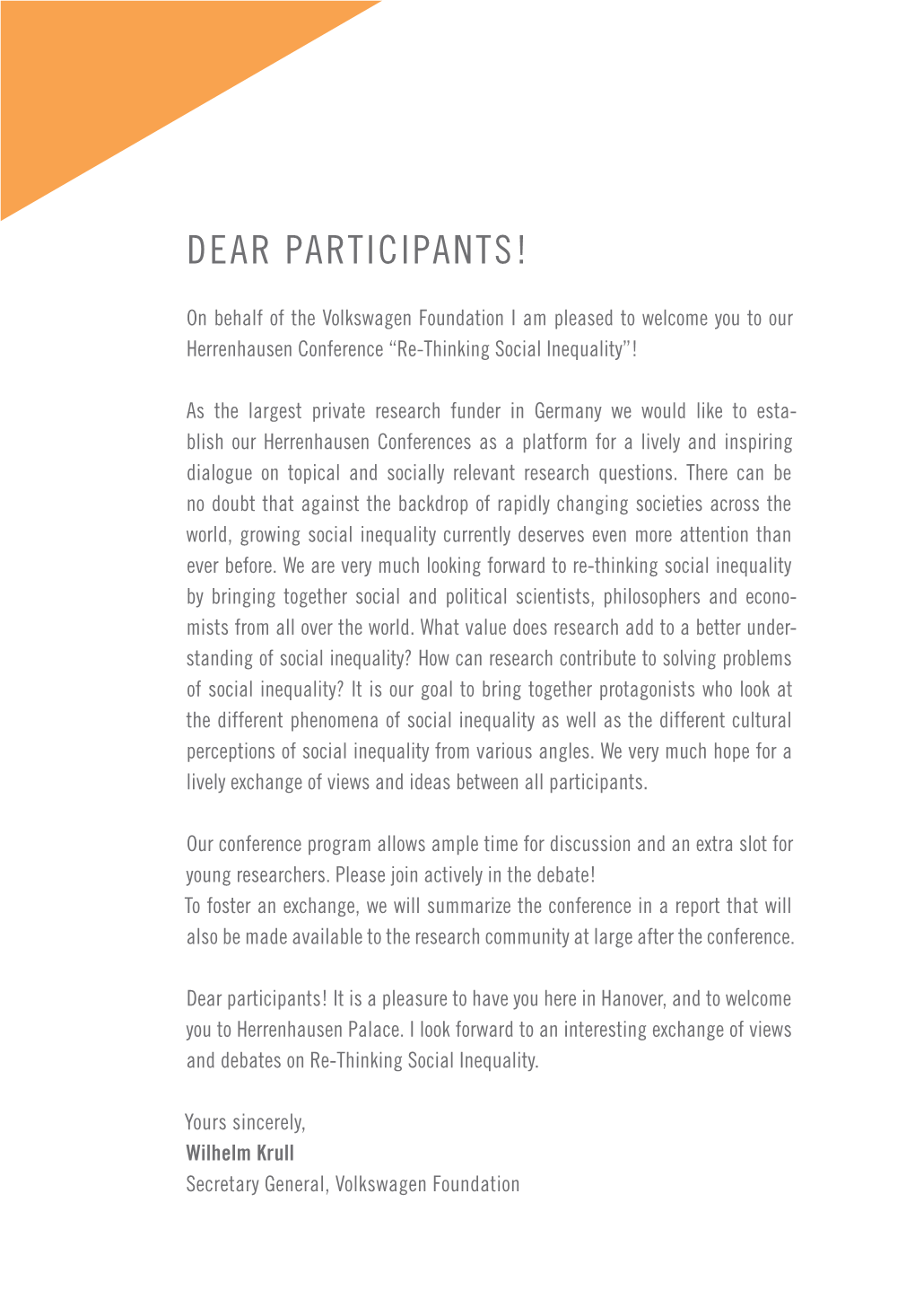 Dear Participants!